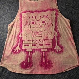 Nickelodeon Tye Dye pink Spongebob Square Pants, L/G 11/13